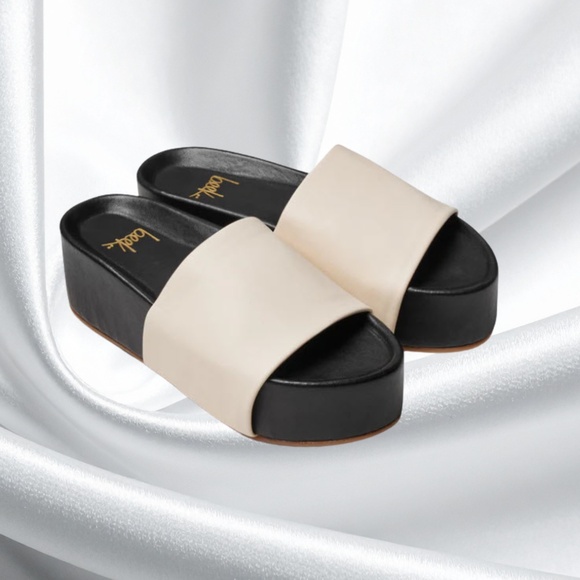 BEEK Albatross Cream Leather Platform Sandals Worn Once Like New Size 8 - Picture 14 of 17